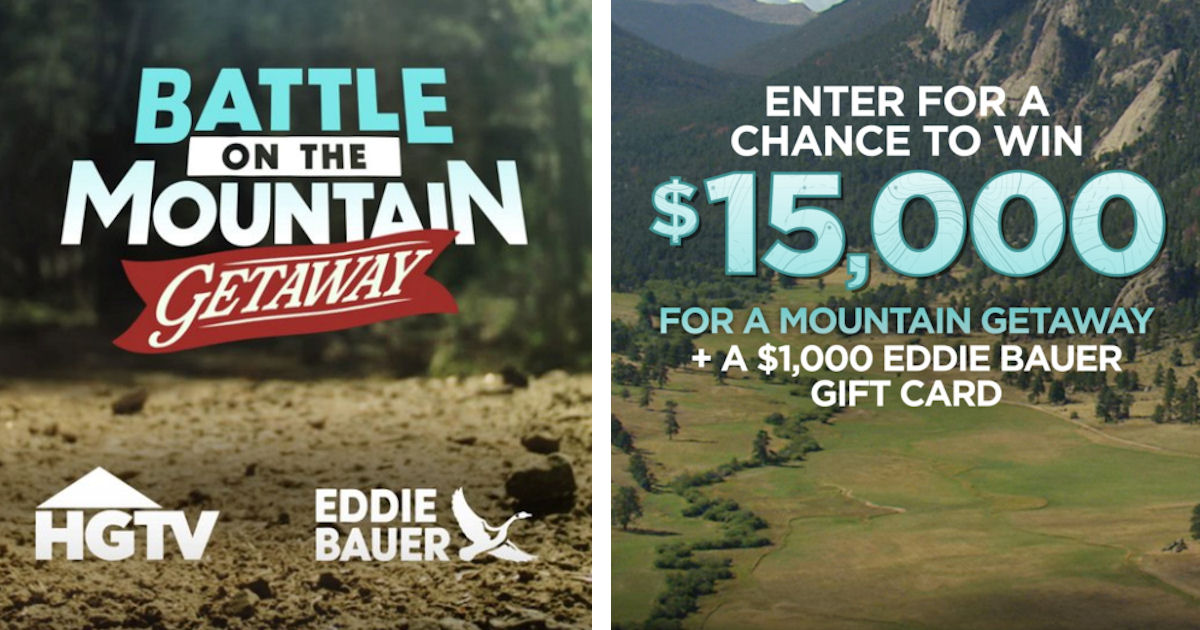 Win 15,000 & a 1,000 Eddie Bauer Gift Card from HGTV Free