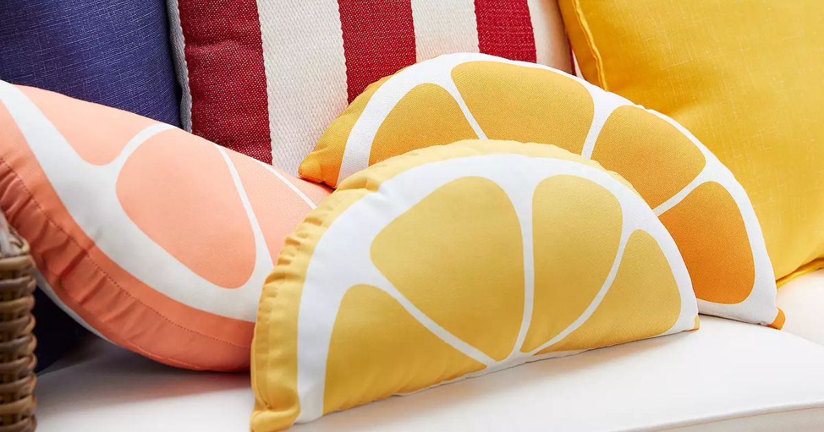 3-Pack Citrus Outdoor Throw Pillows