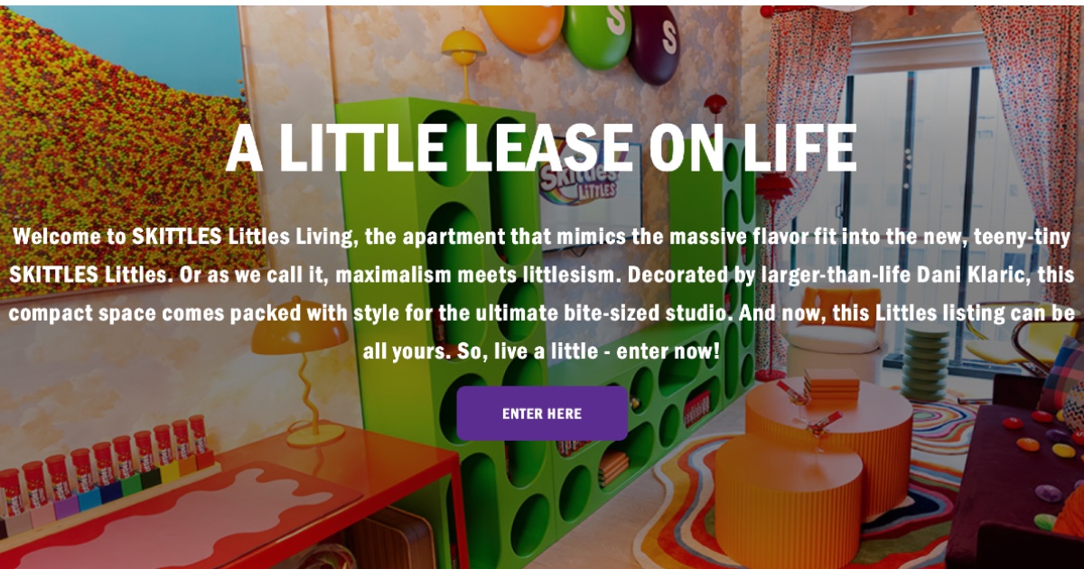Skittles Littles Apartment Lease Sweepstakes