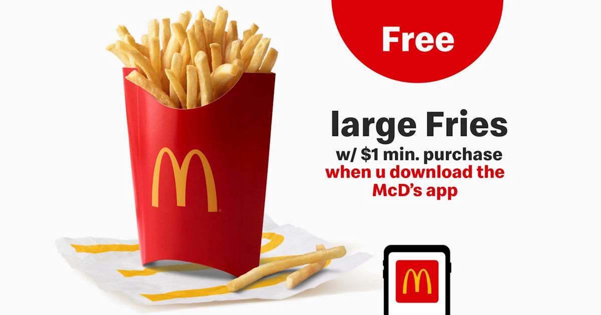 McDonald's Free Large Fries