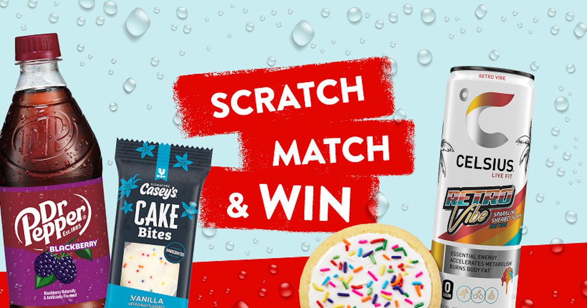 Casey's Scratch, Match & Win Instant Win Game