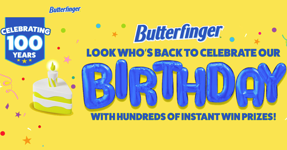 Butterfinger Birthday Instant Win Game and Sweep