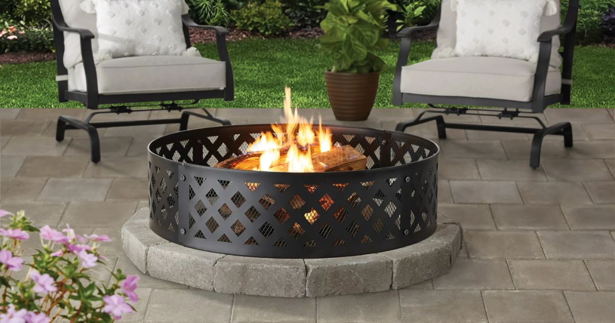 Mainstays 36-Inch Round Metal and Steel Fire Ring 
