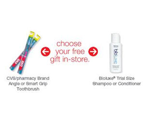 cvs free bioluxe haircare sample or toothbrush with coupon free cvs free samples