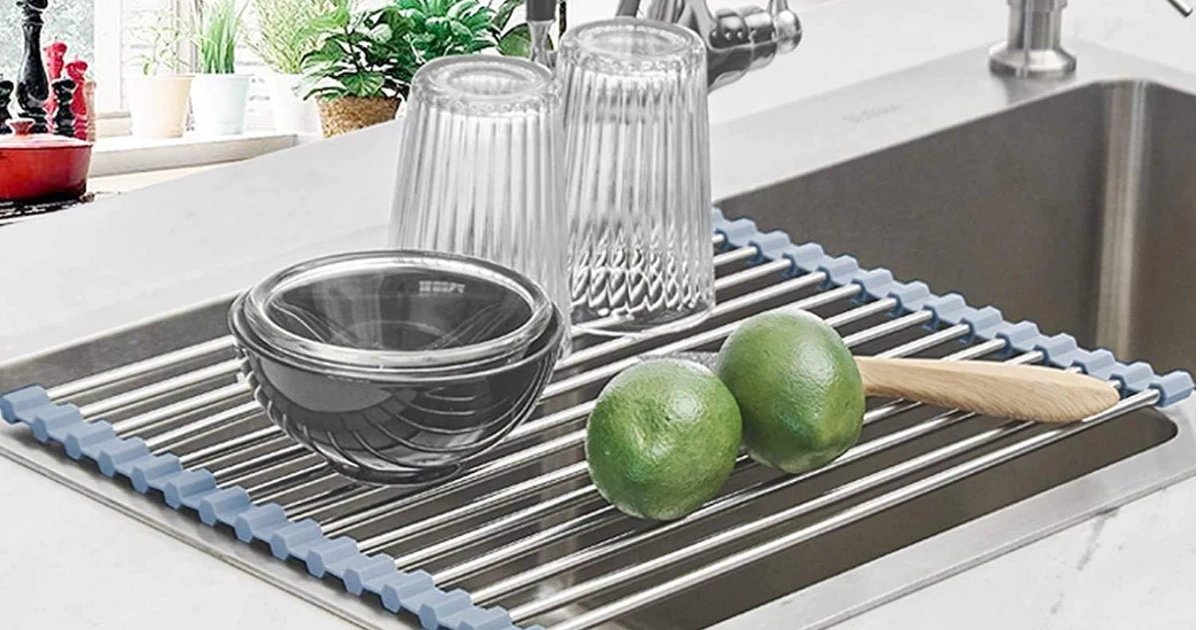 Roll Up Dish Drying Rack at Amazon
