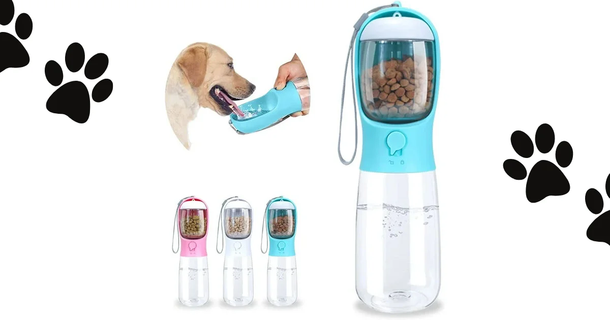 Petpals Pet Travel Water Bottle & Food Container