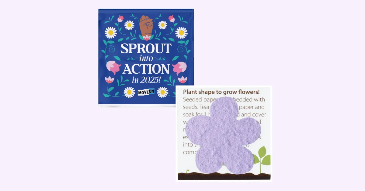 Moveon Sprout into Action seed packet