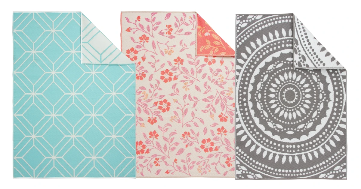 Outdoor reversible rugs at Walmart