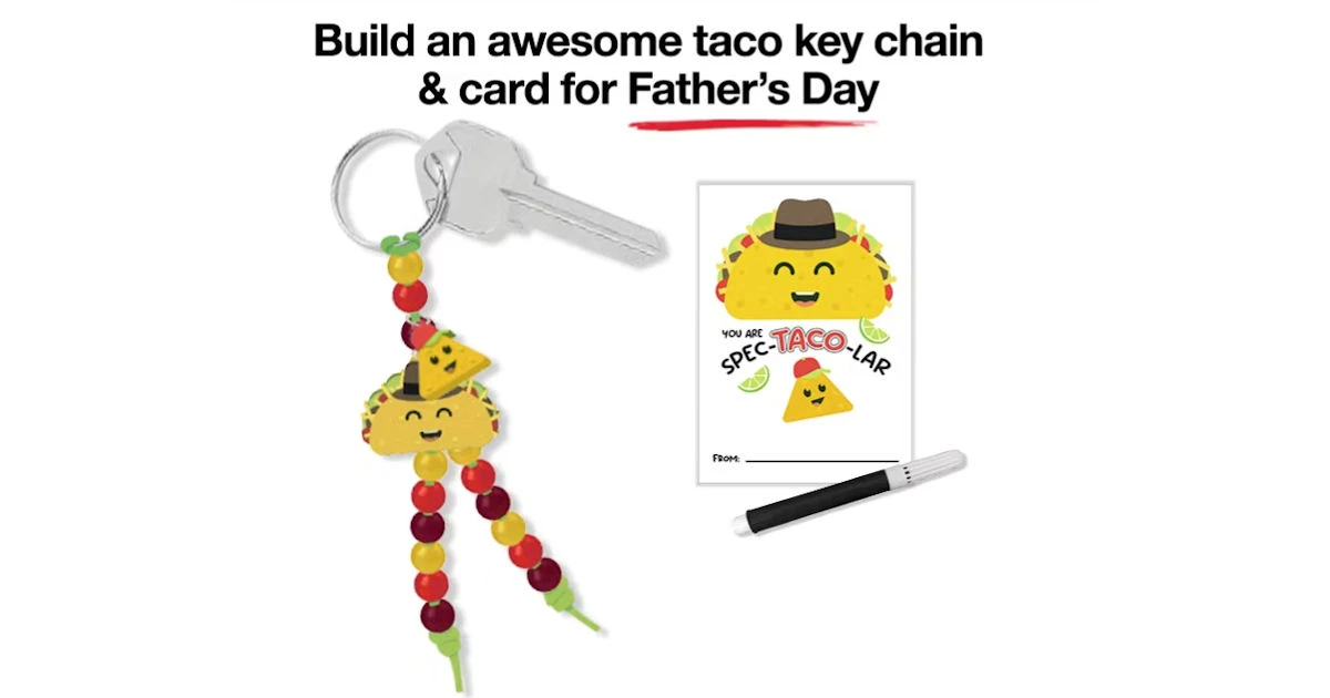 JCPenney Father's Day Taco Keychain and Card