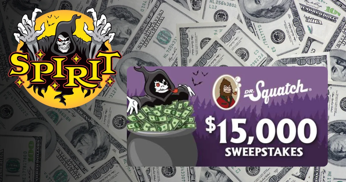 Spirit Halloween Dr. Squatch $15,000 Sweepstakes