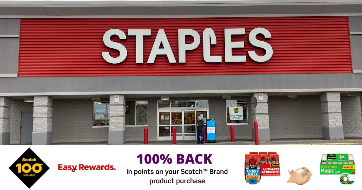 Staples Free Scotch Tape Products