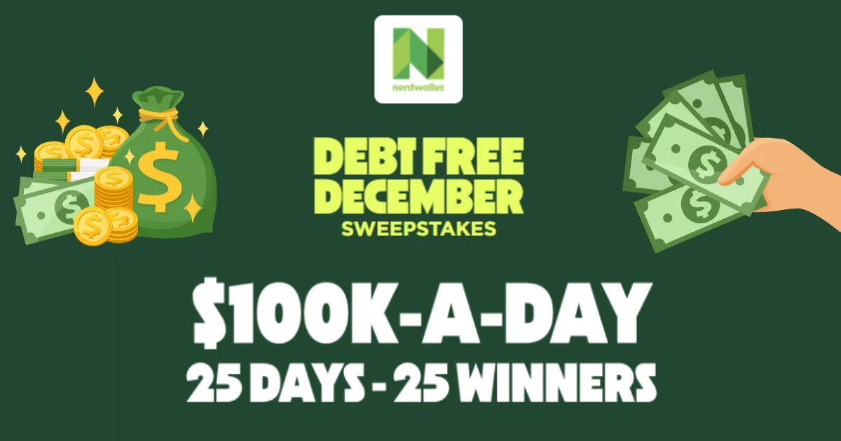 Nerdwallet Debt Free December Sweepstakes