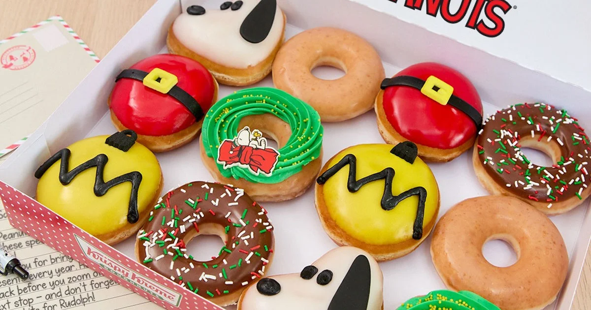 Krispy Kreme Peanuts Christmas Donut