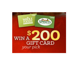 Win A 200 Whole Foods Market Or Sprouts Gift Card
