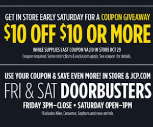 Free $10 Off $10 JCPenney Coupon Giveaway (In-Stores) - Free ...