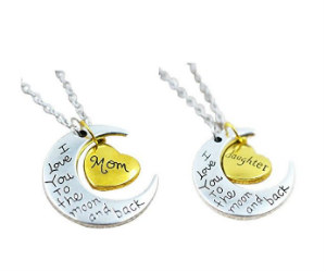 Mom Daughter Necklace at Amazon