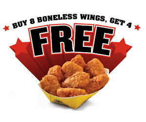 Buffalo Wings For FREE 4 Wings With Purchase - Printable Coupons