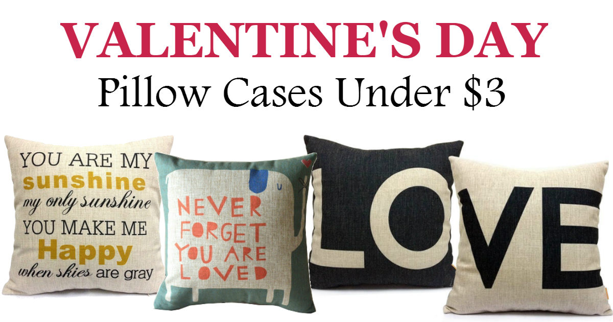 Cute Valentine s Day Inspired Pillow Cases Under $3.00 Shipped - Daily Deals & Coupons