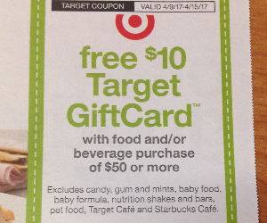 HOT! $10 Target Gift Card with Purchase